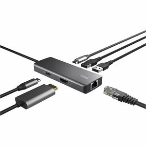 Trust Dalyx USB-Typ C Docking Station für Tablet-PC, Notebook, Monitor, Smartphone, Desktop-PC - Ladefunktion - Silber - 4