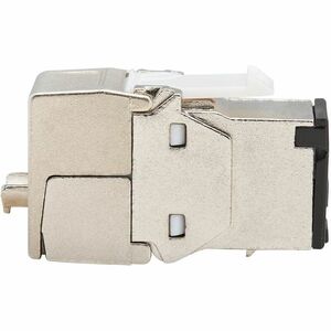 Eaton Tripp Lite Series Cat8 STP Shielded Tool-Free Keystone Jack, 568A/568B, TAA - 1 x RJ-45 Keystone Female - Silver - T