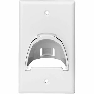 Tripp Lite series Single-Gang Up-or Down-Angle Bulk Cable Wall Plate, White, TAA - 1 x Total Number of Socket(s) - 1-gang 