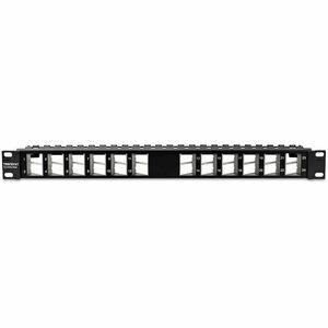 TRENDnet TC-KP24SA 24 Port(s) Network Patch Panel - Black - 1U High - Rack-mountable