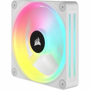 Corsair iCUE QX120 Cooling Fan - 3 x Fan(s) - 63.10 CFM Maximum Airflow - 2400 rpm - Magnetic Dome Bearing - RGB LED - Whi