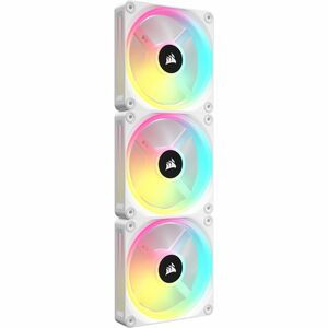 Corsair iCUE LINK QX120 RGB 120mm PWM PC Fan Expansion Kit - White - 1 x Fan(s) - 63.10 CFM Maximum Airflow - 2400 rpm - M