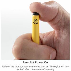 ZAGG Pro Stylus 2 - Wireless Charging Stylus - Yellow - Active Dual-Tip with Capacitive Back-end, Wireless Charging, Palm 