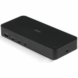 LINDY DST-Pro USB-Typ C Docking Station für Headset, Tablet-PC, Smartphone, Notebook, Mikrofon, Monitor - Ladefunktion - 1