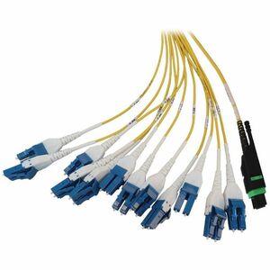 Tripp Lite series N48S-2M24L12-20Network Patch Panel - Yellow - 12 x Duplex - 1U High - 19" Wide - Rack-mountable