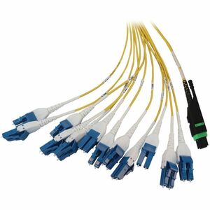 Tripp Lite by Eaton N48S-2M24L12-10Network Patch Panel - Aqua - 12 x Duplex - 1U High - 19" Wide - Rack-mountable