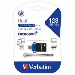 128GB Store 'n' Go Dual USB Flash Drive for USB-C Devices - Blue - 128 GB - USB 3.2 (Gen 1) Type A, USB 3.2 (Gen 1) Type C