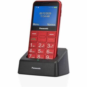 Panasonic Teléfono de fácil uso con pantalla de 2.4" brillante y de fácil lectura. Botones iluminados de gran tamaño. Func