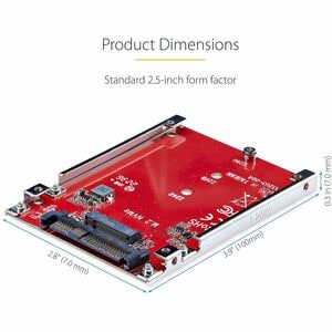 StarTech.com M.2 to U.3 Adapter, For M.2 NVMe SSDs, PCIe M.2 Drive to 2.5inch U.3 (SFF-TA-1001) Host Adapter/Converter, TA