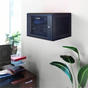 CyberPower CR9U61003 Wall Mount Enclosure - For Switch, Patch Panel - 9U Rack Height - Wall Mountable - Black - Metal - 13