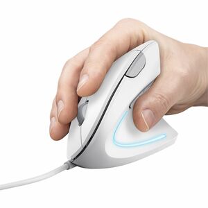 Trust Verto Maus - USB 2.0 - Optisch - 6 Taste(n) - Weiß - Kabel - 1600 dpi Auflösung - Scroll-Rad - Groß Hand-/Handfläche