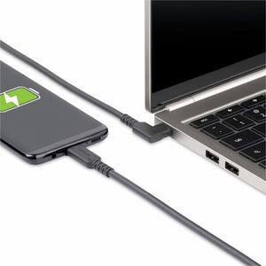 StarTech.com Cable de 1m USB-C Resistente Acodado a la Derecha - USB 3.2 Gen 2 (10 Gbps) - USB Tipo C - DP de Modo Alt 4K 