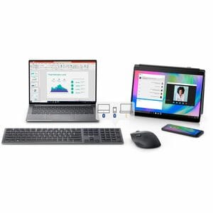 Dell Premier MS900 Mouse - Track-On-Glass - Wireless - Bluetooth/Radio Frequency - 2.40 GHz - Rechargeable - Graphite - US