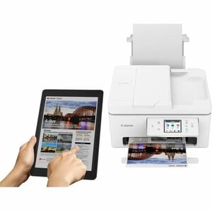 Canon PIXMA TS7750I Kabellos - Tintenstrahl-Multifunktionsdrucker - Farbe - Weiß - Cloud/Kopierer/Drucker/Scanner - 1200 x