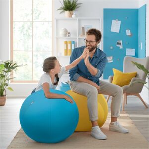 Leitz Exercise Ball - Calm Blue - Fabric