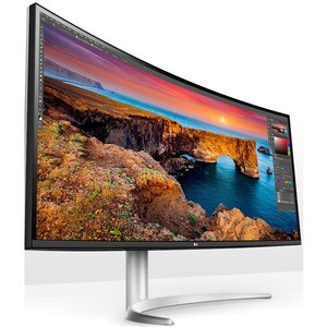 LG 40WP95C-W 40" Class 5K2K WUHD Curved Screen LCD Monitor - 21:9 - Silver - 39.7" Viewable - Nano In-plane Switching (Nan