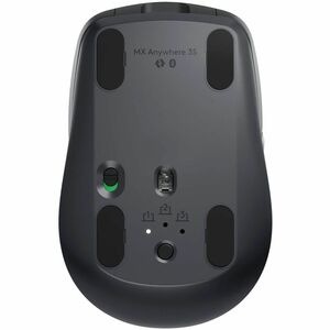 Logitech MX Anywhere 3S Mouse - Bluetooth - USB - Darkfield - Graphite - Wireless - Rechargeable - 8000 dpi - Scroll Wheel