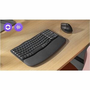Logitech Wave Keys for Business Keyboard - Wireless Connectivity - USB Type A Interface - Danish, Norwegian, Swedish, Finn