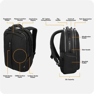 Hyper HyperPack Pro HP20P2BKGL Carrying Case (Backpack) for 32.8 cm (12.9") to 40.6 cm (16") Apple iPhone iPad Tablet, Acc