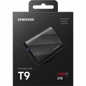 Unità stato solido Portatili Samsung T9 - Esterno - 2 TB - Nero - Desktop PC, Computer portatile, Tablet, Gaming Console, 