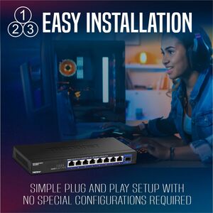 TRENDnet TEG-S5091 8 Ports Ethernet Switch - 2.5 Gigabit Ethernet, 10 Gigabit Ethernet - 2.5GBase-T, 10GBase-X - TAA Compl