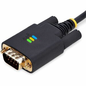 StarTech.com 10ft (3m) USB to Null Modem Serial Adapter Cable, COM Retention, FTDI, RS232, Changeable DB9 Screws/Nuts, Win