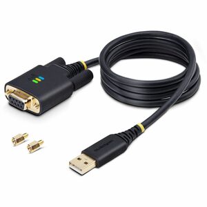 StarTech.com 1m USB Null Modem Kabel, COM Retention, FTDI, USB-A zu RS232 Nullmodemkabel, Wechselbare Schrauben/Muttern, W