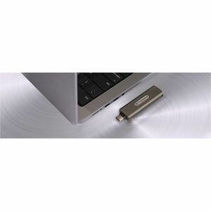 Transcend ESD330C 512 GB Portable Solid State Drive - External - Dark Grayish Brown - Tablet, Desktop PC, Notebook, Smartp