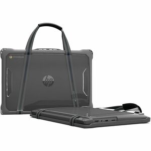 Extreme Shell-F2 Slide Case for HP G9/G8 Clamshell 11.6" (Grey/Clear) - For HP Chromebook - Clear, Gray - Shock Absorbing,