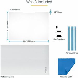 StarTech.com 13.5-inch 3:2 Flip-Over Privacy Screen w/Touch, Anti-Glare Privacy Filter, Laptop Monitor Screen Protector, B