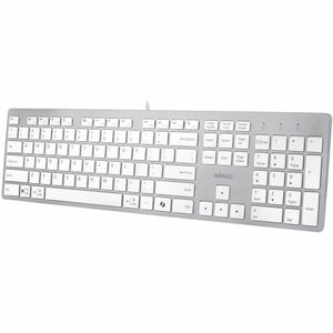 Adesso EasyTouch 730UW USB-C Multi OS Scissor Switch Keyboard With CoPilot AI Hotkey And USB-C, USB-A, 3.5mm Aux Ports - C