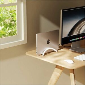 Twelve South BookArc Flex Notebook Holder - Vertical - 2.2" Height x 3.6" Width - Aluminum, Metal - White - Adjustable