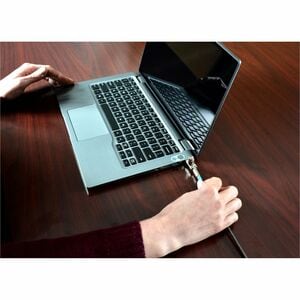 Noble TZ04T Cable Lock For Notebook - TAA Compliant - 1.80 m Cable - Master Keyed Lock - Sliver - Hardened Stainless Steel