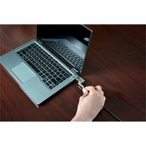Noble Cable Lock For Tablet, Notebook - 1.83 m Cable - Master Keyed Lock - Silver - PVC Coated Braided Steel, Hardened Sta