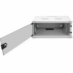 Digitus 4U Wandmontierbar Geschlossener Schrank Rackschrank für Networking, Ausrüstung - Hellgrau - Glas, Blech - 60 kg Ma