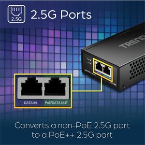 TRENDnet TPE-219GI PoE++-Injektor - 1 x RJ-45 Eingangsport(s) - 1 x RJ-45 Ausgangsport(s) - 90 W