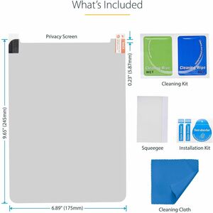 StarTech.com Plastic Anti-glare Privacy Screen Filter for iPad Pro - Black - 1 - For 27.9 cm (11") LCD iPad Pro - Blue Lig
