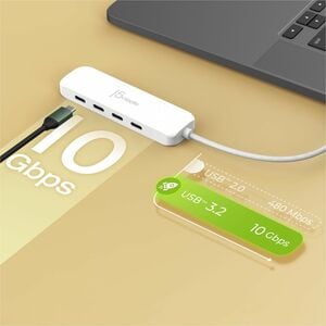 j5create JCH345EW-N USB Hub - USB Type C - 4 Total USB Port(s)