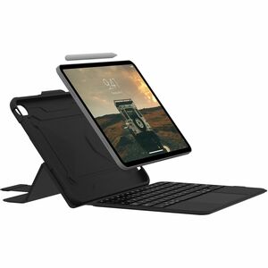 Urban Armor Gear Keyboard/Cover Case for 27.7 cm (10.9") Apple iPad (10th Generation) Tablet - English Keyboard - Black, A