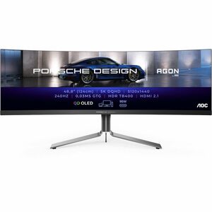 AOC AGON PRO PD49 49" Class Dual Quad HD (DQHD) Ecrã curvo Monitor OLED para jogos - 32:9 - preto texturizado - 124.5 cm (