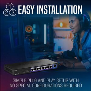 TRENDnet TEG-S591 9 Anschlüsse Ethernet-Switch - 10 Gigabit Ethernet - 10GBase-T - 2 Unterstützte Netzwerkschicht - 11,90 