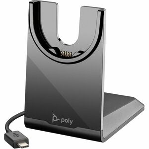 Poly Voyager Focus 2 Wired/Wireless Over-the-head Stereo Headset - Black - Google Assistant, Siri - Binaural - Supra-aural