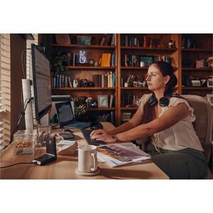 Poly Voyager Focus 2 有线/无线 入耳式, 头戴式 立体声 耳机 - 黑 - Microsoft Teams认证 - Google Assistant, Siri - 双声道 - 上耳式 - 5000 cm - 蓝牙 - 2