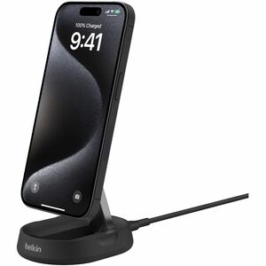 Belkin BoostCharge Pro Induktionsladegerät - Schwarz - für Qi2-fähiges Gerät, iPhone - Schnellaufladung, Magnetisch, Kompakt