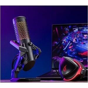 Asus ROG Carnyx Wired Condenser Microphone for Gaming, Studio, Recording, Podcasting, Live Streaming - Black - 3 m - 20 Hz