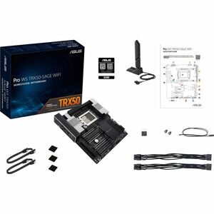 AMD TR5 CEB workstation motherboard, CPU and memory overclocking ready, robust 36 power-stage design, PCIe 5.0 x 16, PCIe 