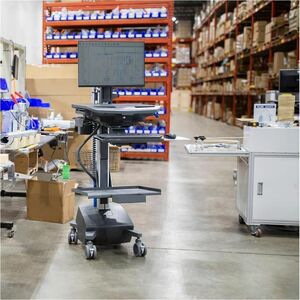 Ergotron StyleView Display Cart - TAA Compliant - 14.06 kg Capacity - 4 Casters - Aluminium - Dark Grey - 61 cm (24") Scre