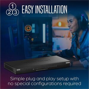 TRENDnet TEG-S3160 16 Ports Ethernet Switch - 2.5 Gigabit Ethernet - 2.5GBase-T - 2 Layer Supported - 7.26 W Power Consump