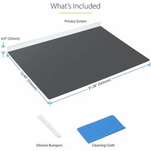 StarTech.com Acryl Blickschutzfilter - Schwarz - 1 - für 61 cm (24 Zoll) Widescreen LCD Monitor - 16:9 - Blaulicht-Reduzie