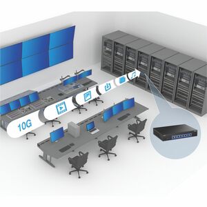 TRENDnet TEG-S708 8 Ports Ethernet Switch - 10 Gigabit Ethernet, 5 Gigabit Ethernet, 2.5 Gigabit Ethernet - 10GBase-T, 5GB